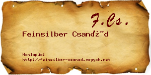 Feinsilber Csanád névjegykártya
